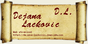 Dejana Lacković vizit kartica